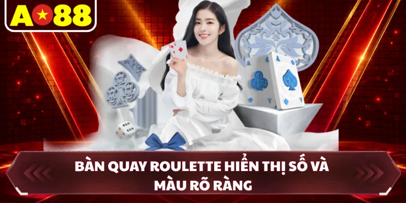 Bàn quay roulette hiển thị số và màu rõ ràng