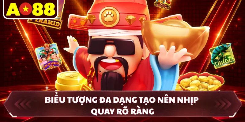 Biểu tượng đa dạng tạo nên nhịp quay rõ ràng